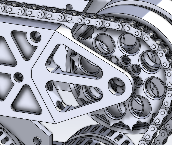 Drive sprockets stabilizers