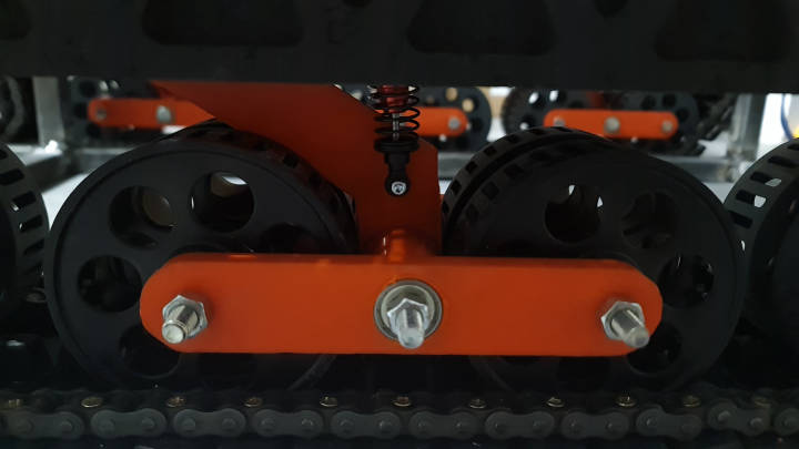 Track suspension closeup