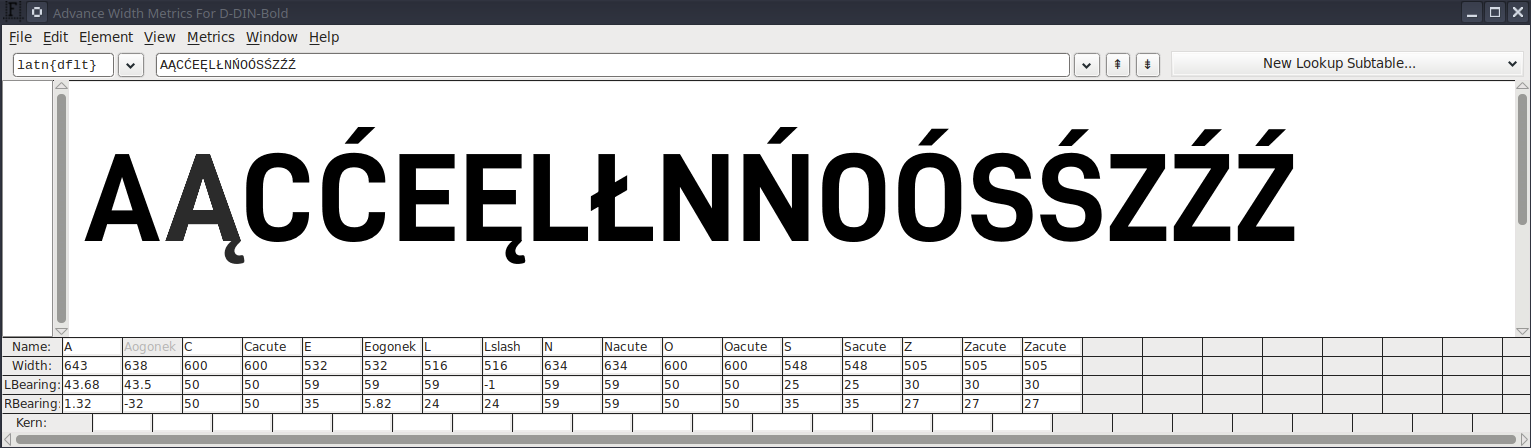 Changing the spacing