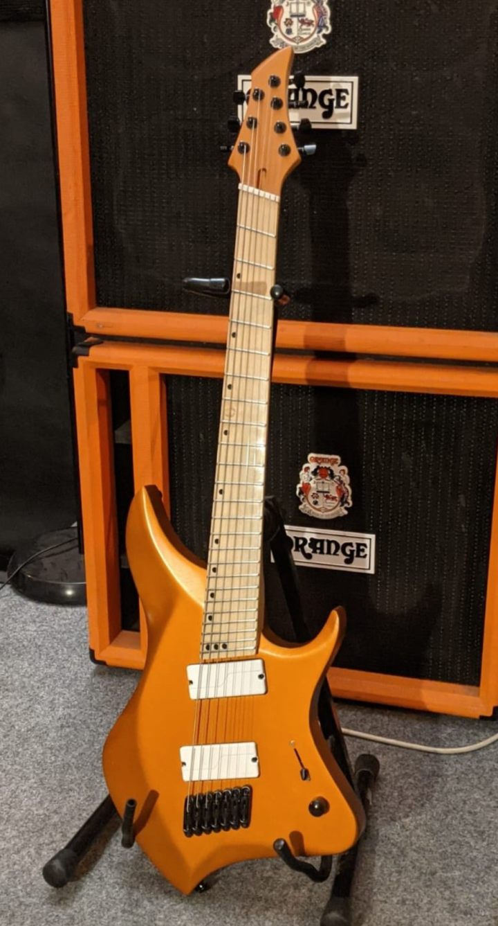 Final result of assembled guitar