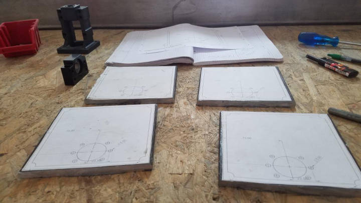 Plates ready for cutting