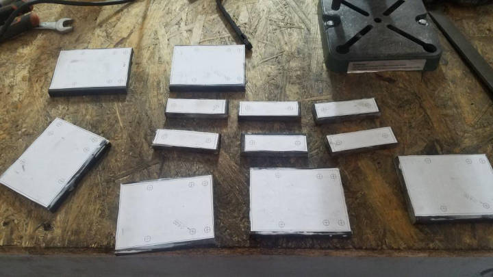 Spacers ready for cutting