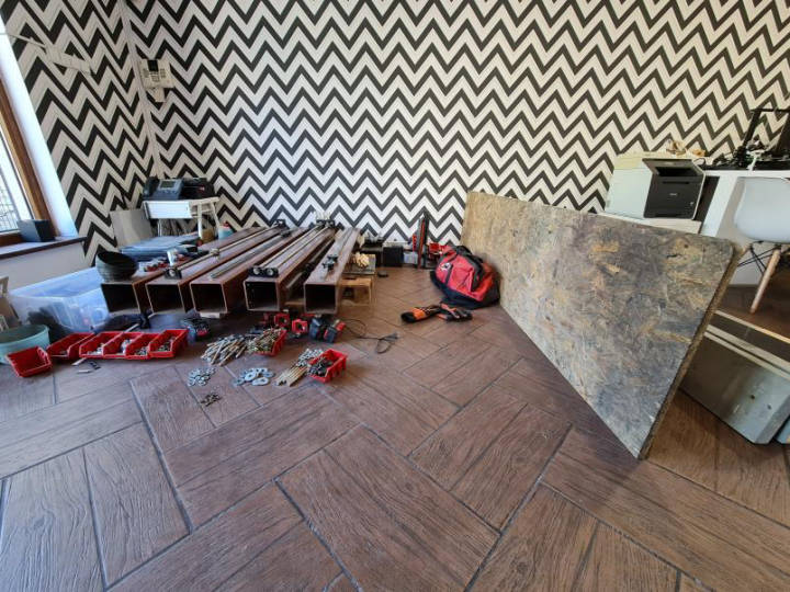 Pieces laying around on the ground